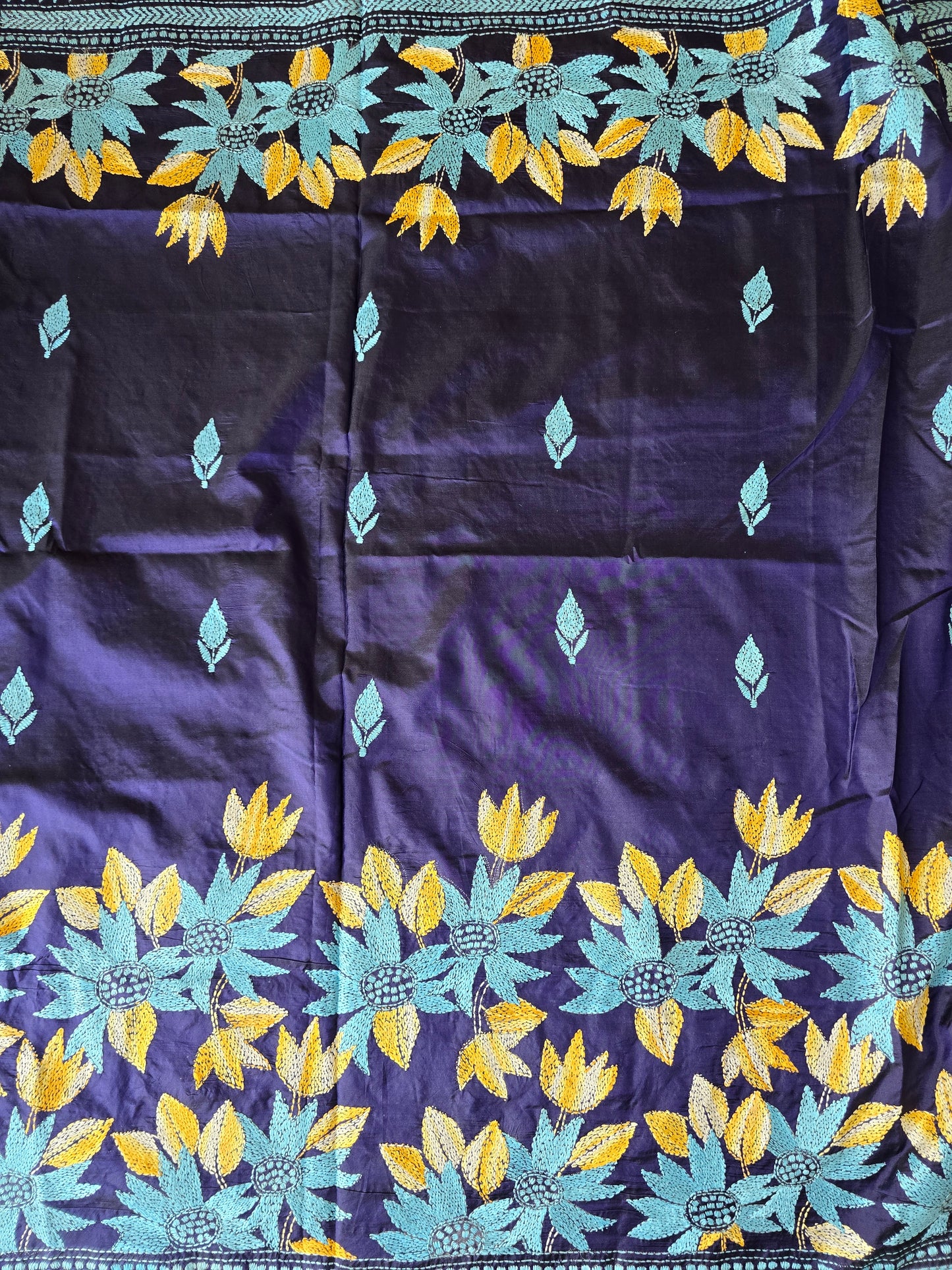 Blue Bishnupuri Silk Saree