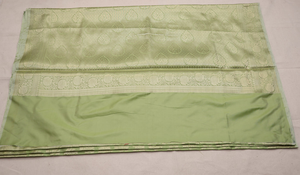 Green Banarsi Katan Silk Saree