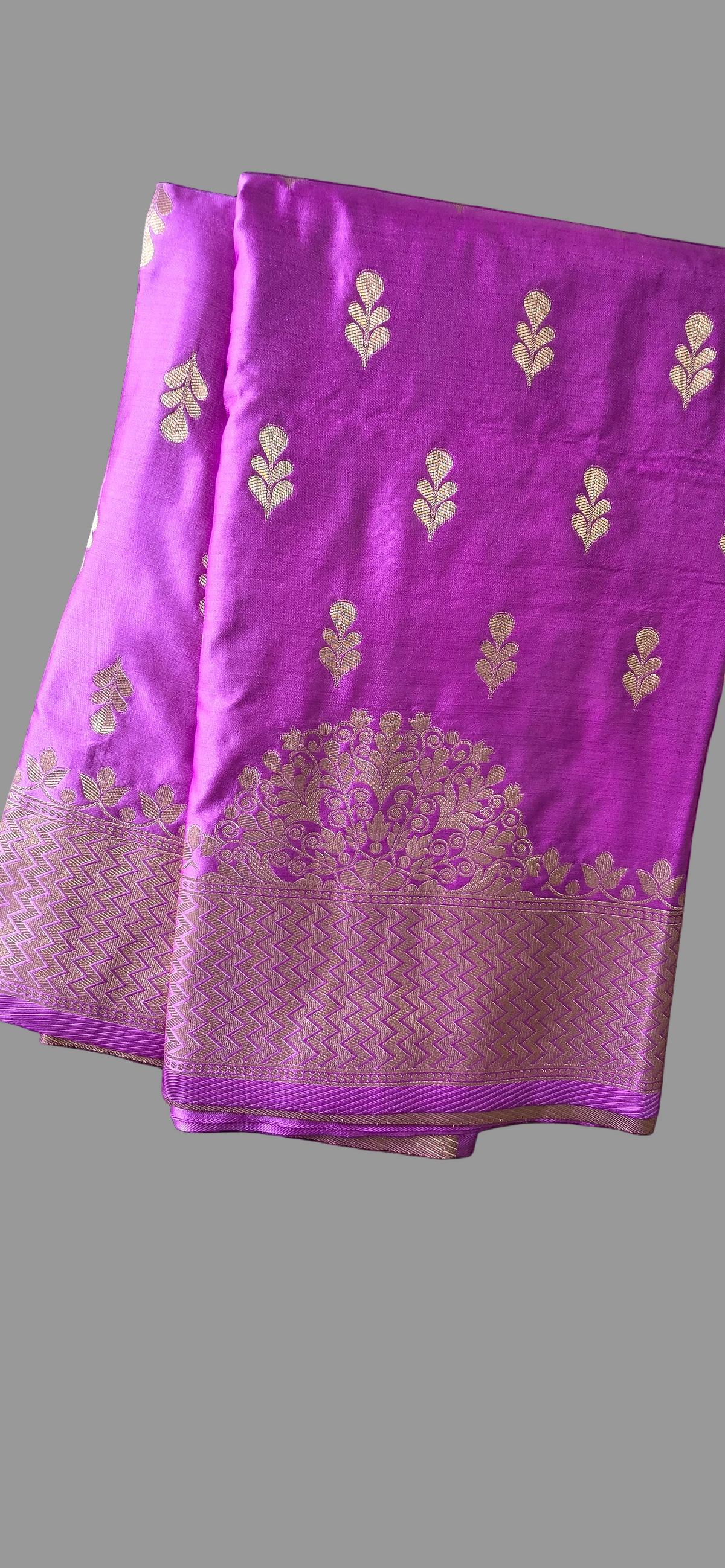 Lavender Banarsi Mashru Katan Saree