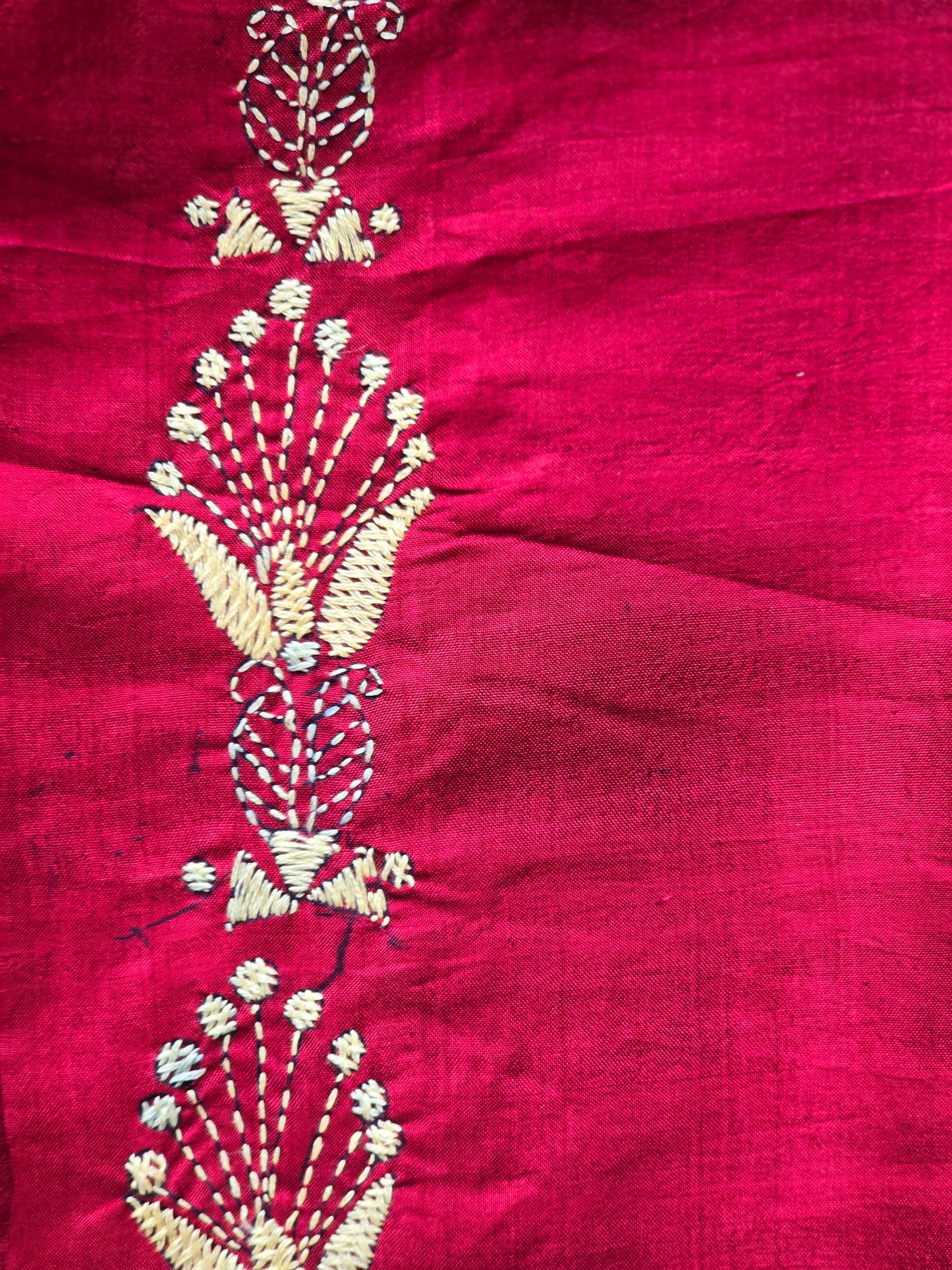Maroon Bishnupuri Silk Saree