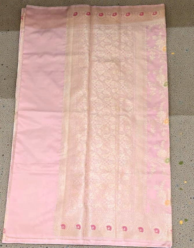 Pink Banarsi Katan Saree