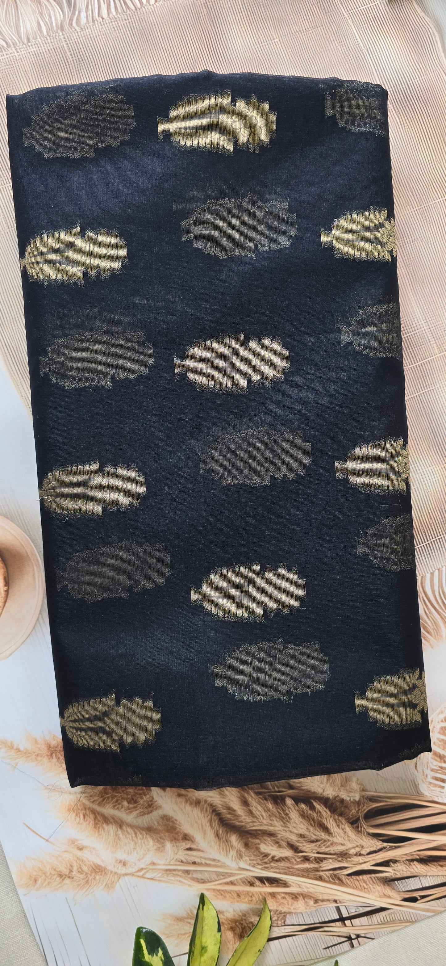 Black Kora Banarsi Saree