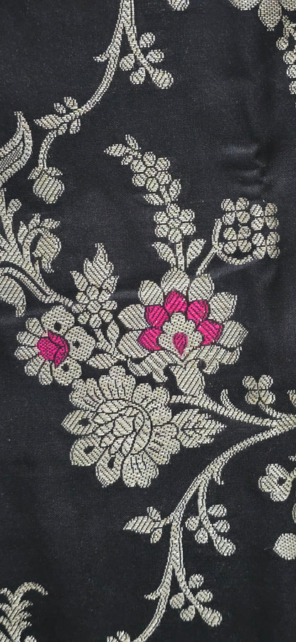 Black Banarsi  Katan Saree