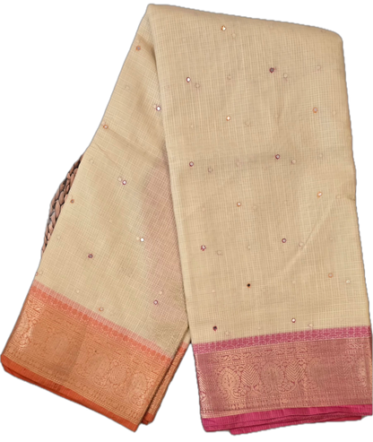 Pink and Orange Manipuri Saree