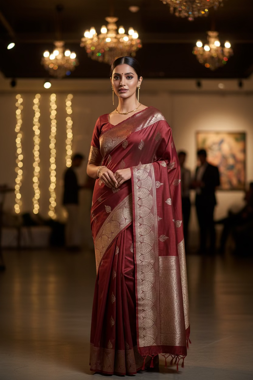 Banana Silk Banarsi saree