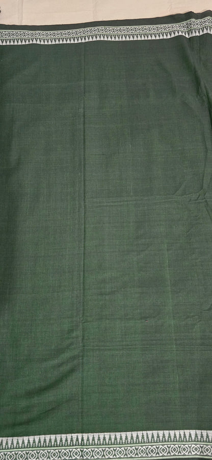 Green Cotton saree