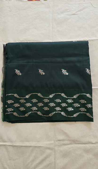 Dark Green Banarsi Saree
