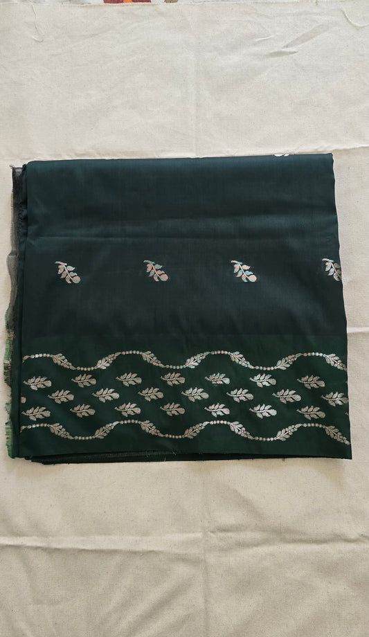 Dark Green Banarsi Saree