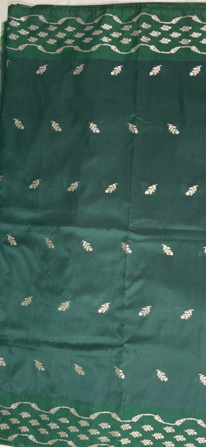 Dark Green Banarsi Saree