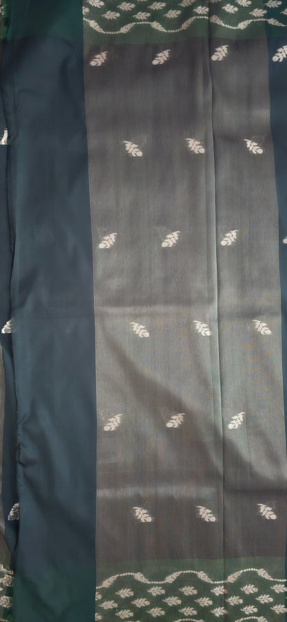 Dark Green Banarsi Saree