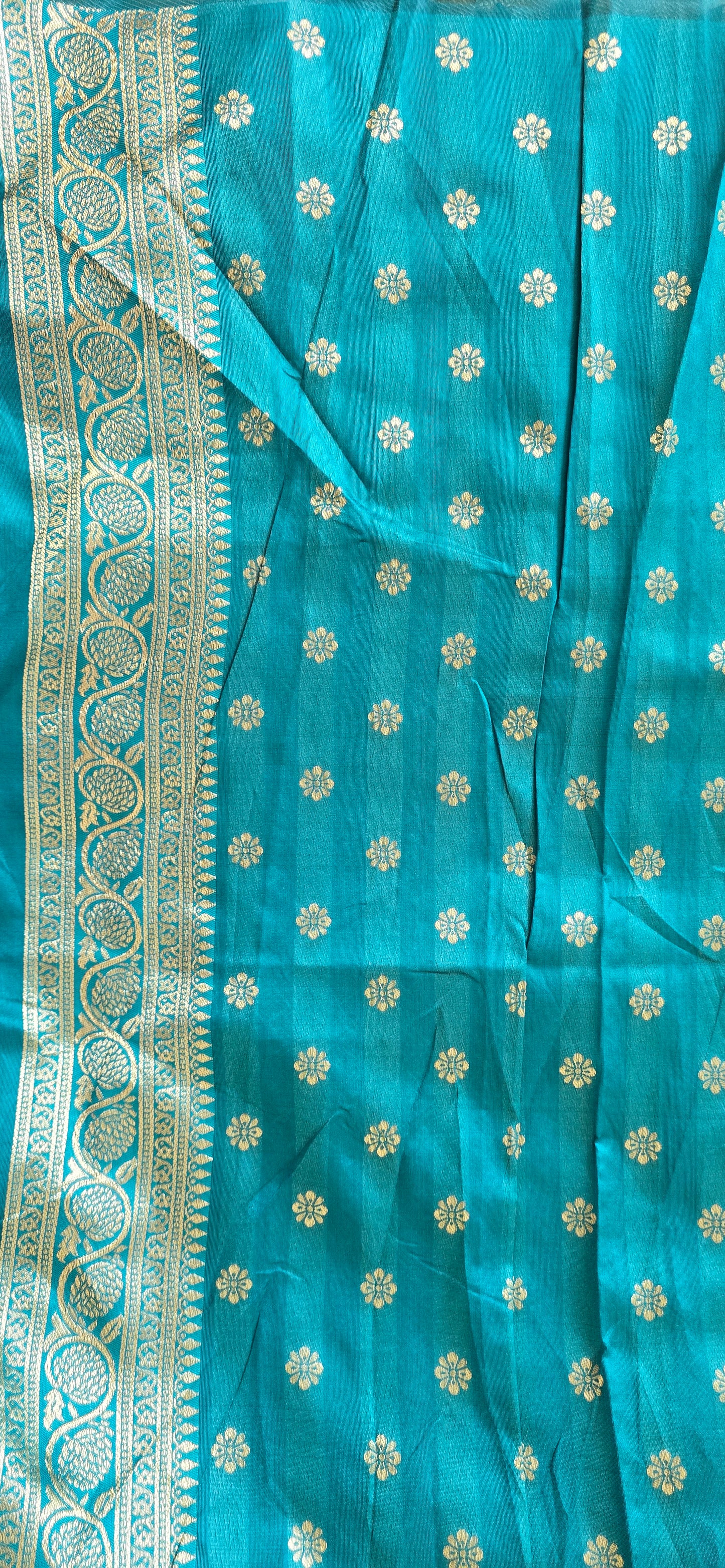 Green Striped Silk Saree