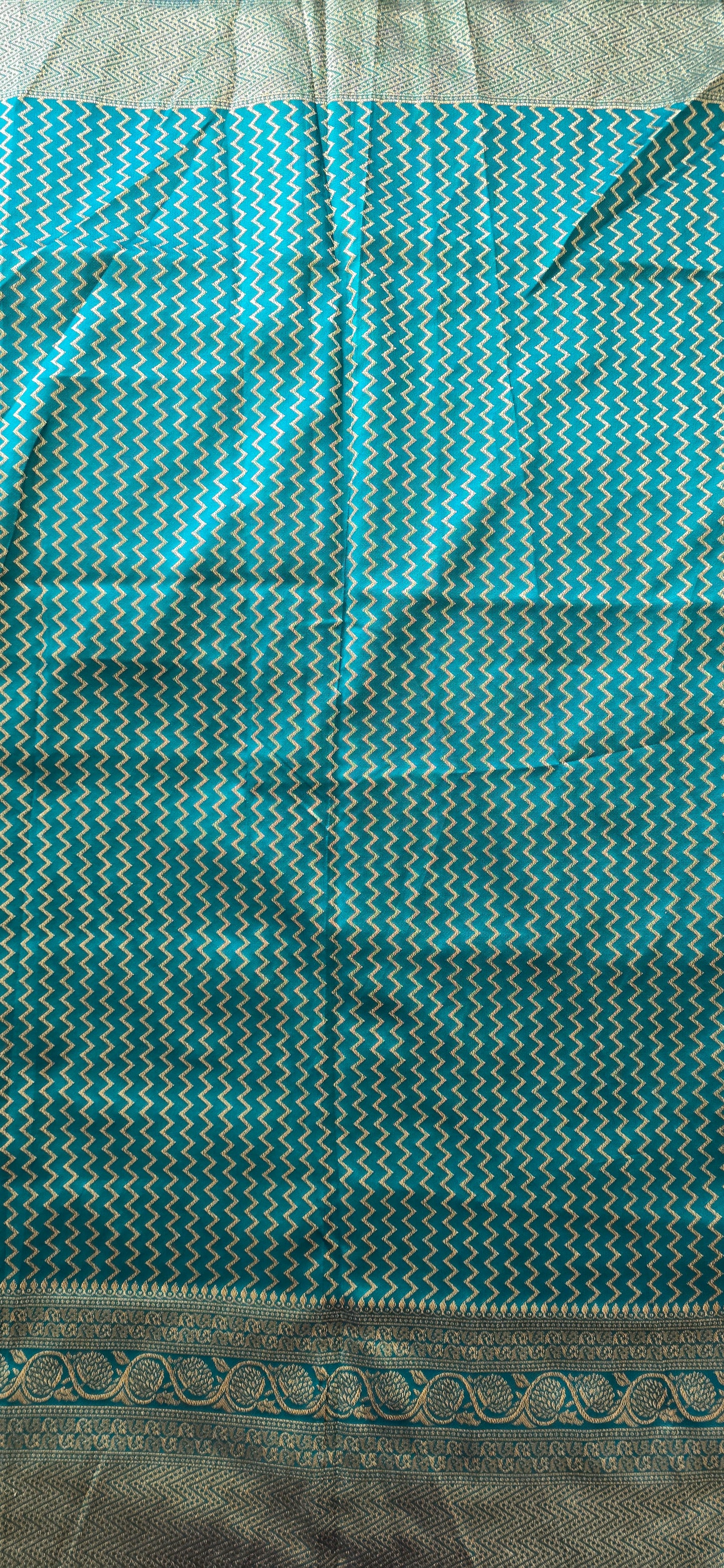 Green Striped Silk Saree