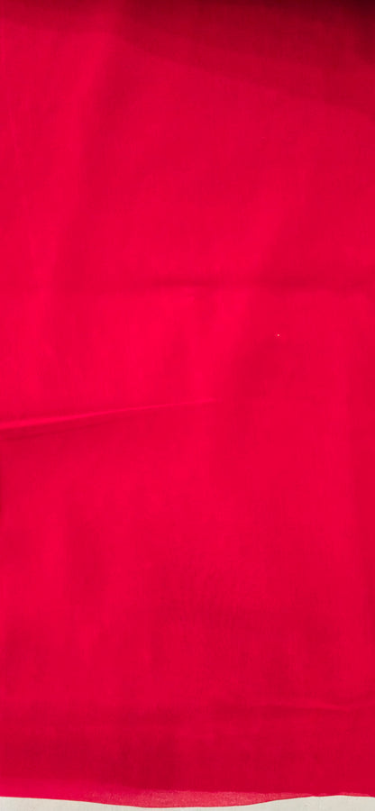 Red  georgette Embroidered jarkan work  Saree