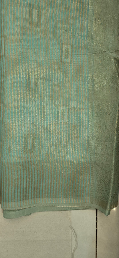 Green Linen Saree