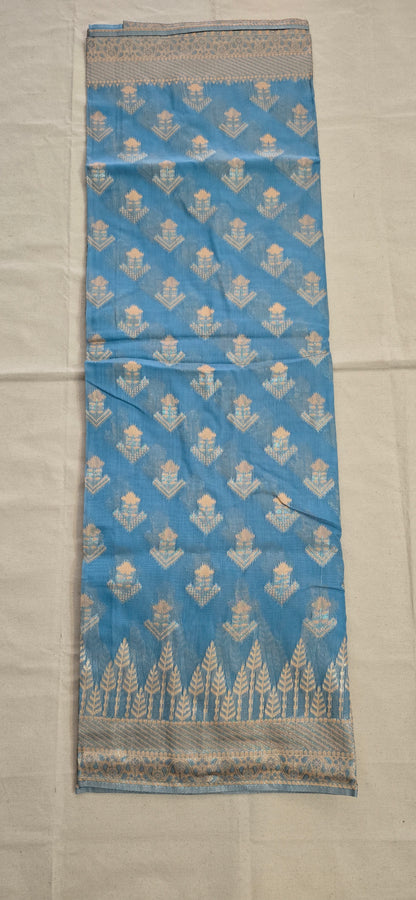 Light Blue linen saree