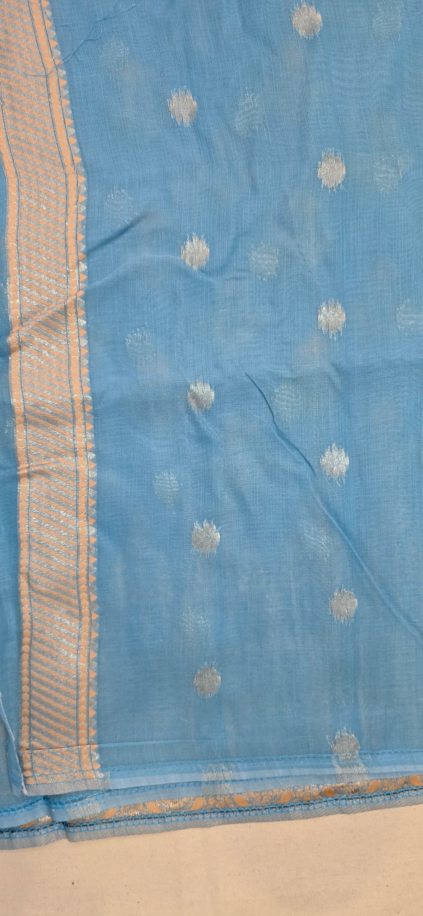 Light Blue linen saree