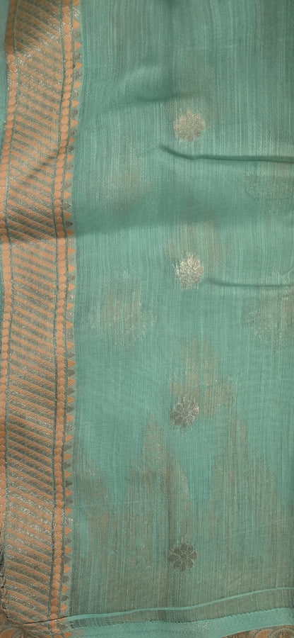 Light green Linen Sarees