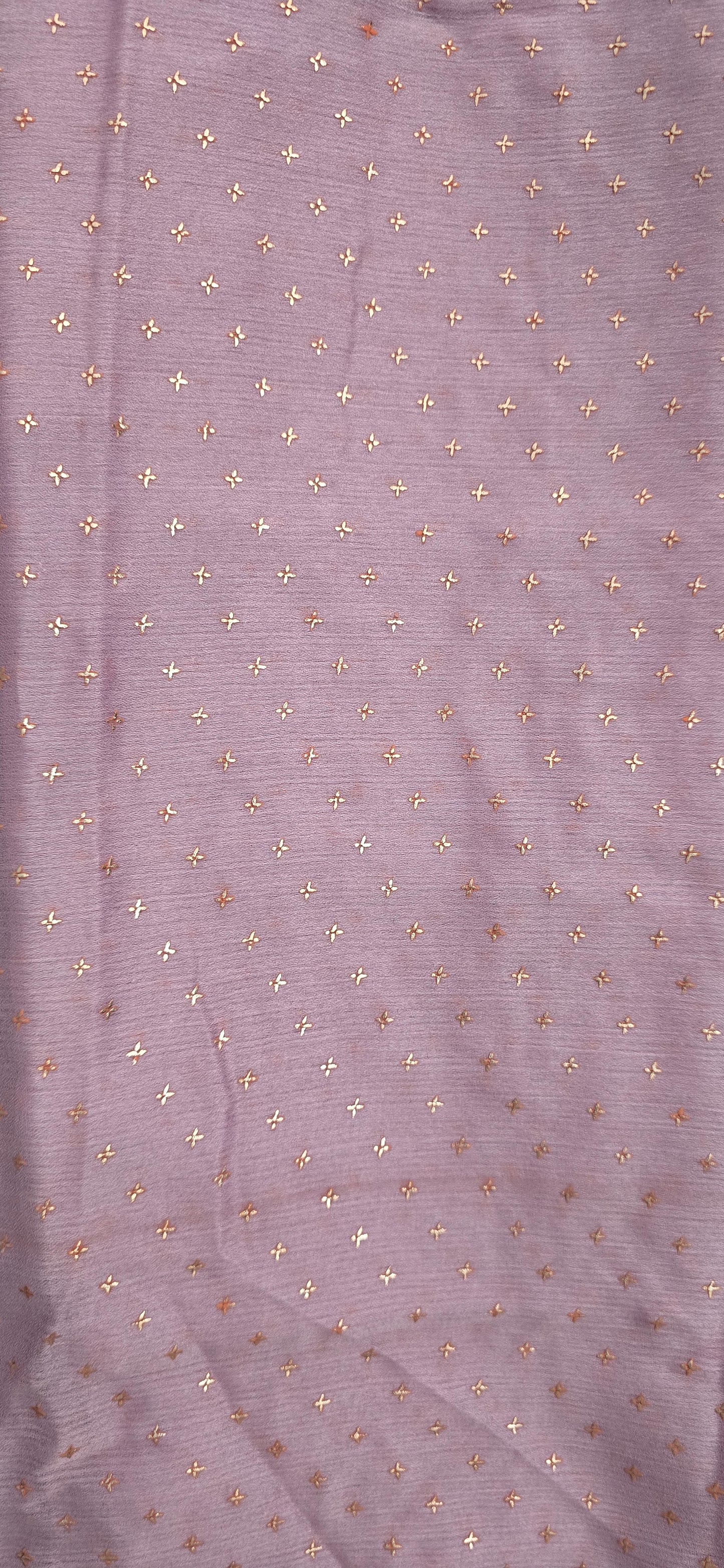 Lavender Georgette Saree with embroidered blouse