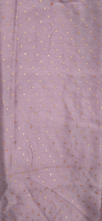 Lavender Georgette Saree with embroidered blouse
