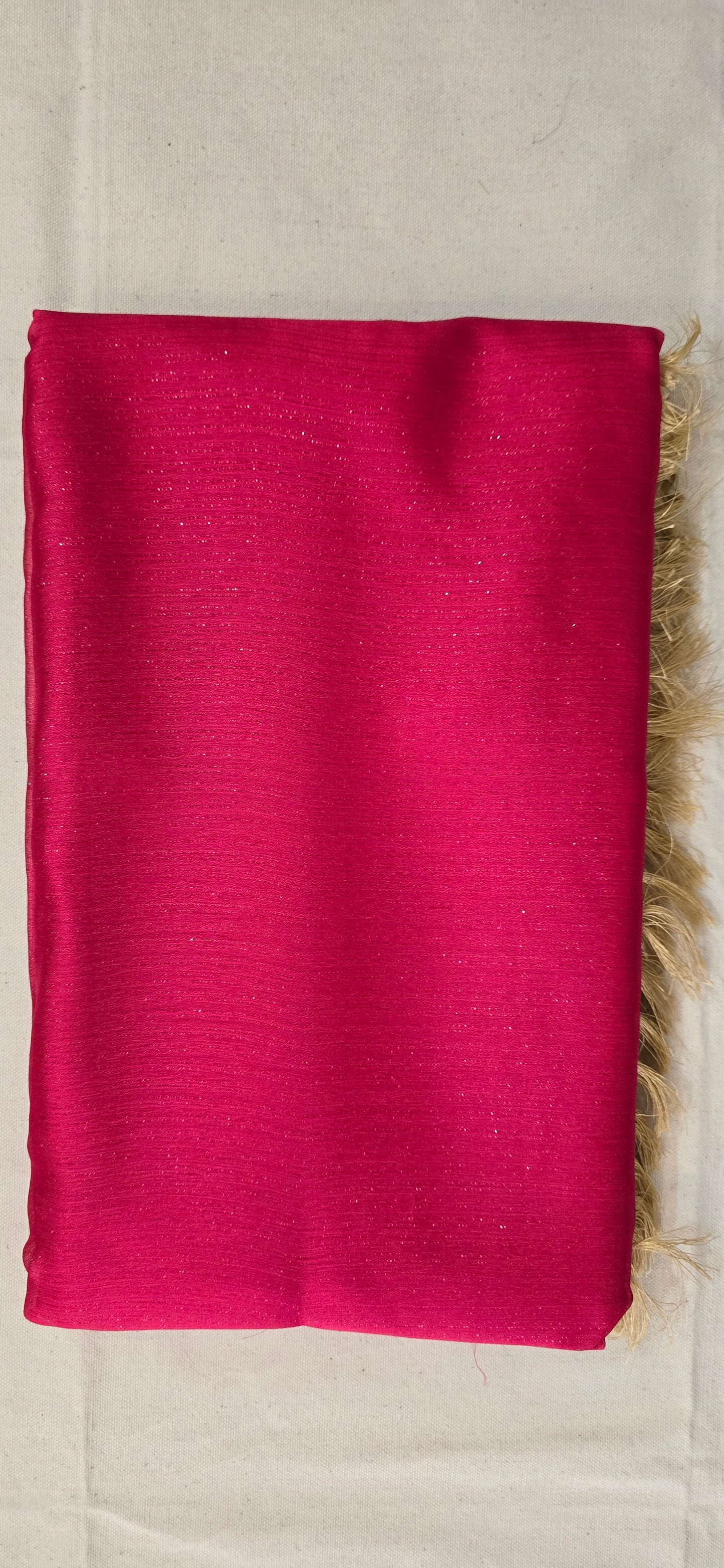 Cherry Red georgette with magam work blouse