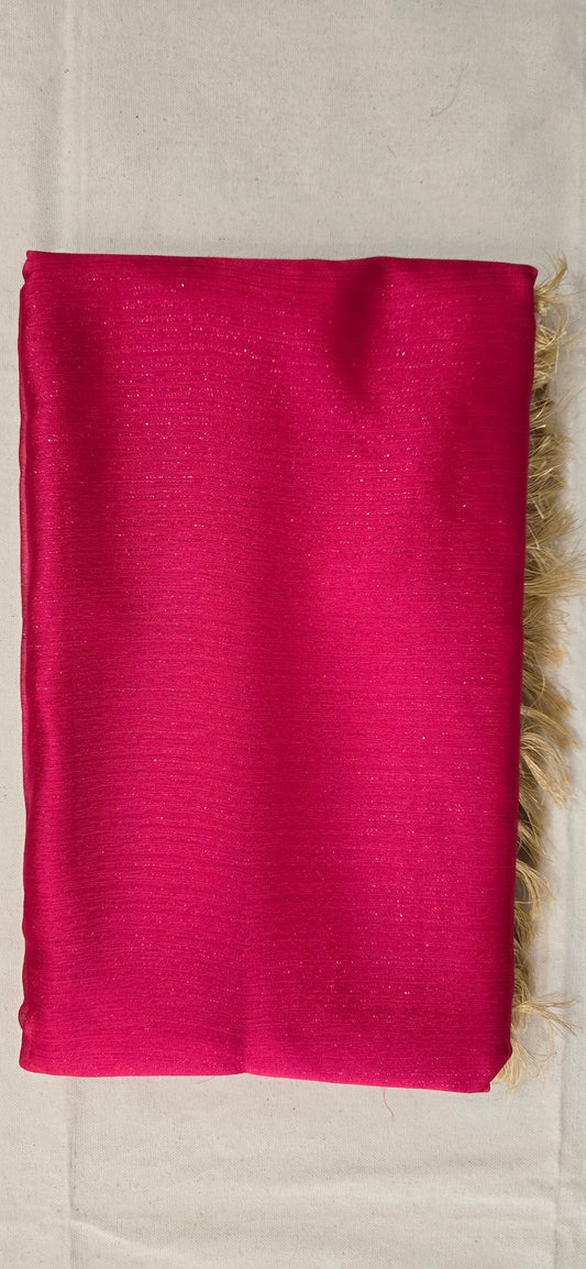Cherry Red georgette with magam work blouse