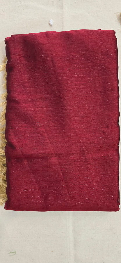 Maroon georgette with magam work blouse