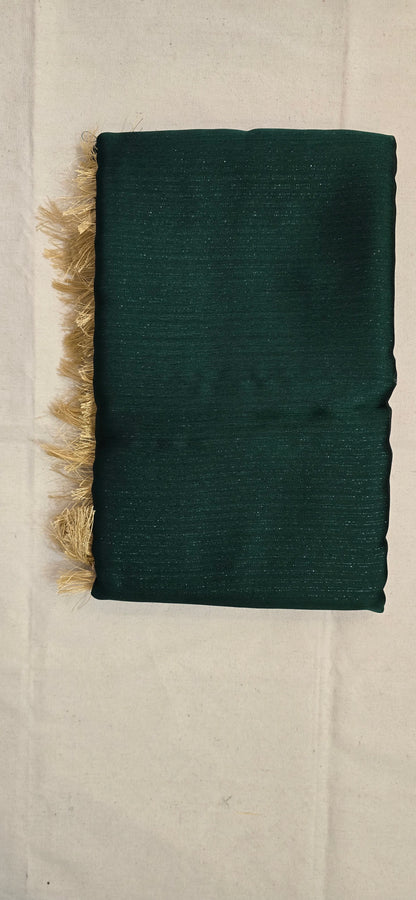 Teal Green georgette with magam work blouse