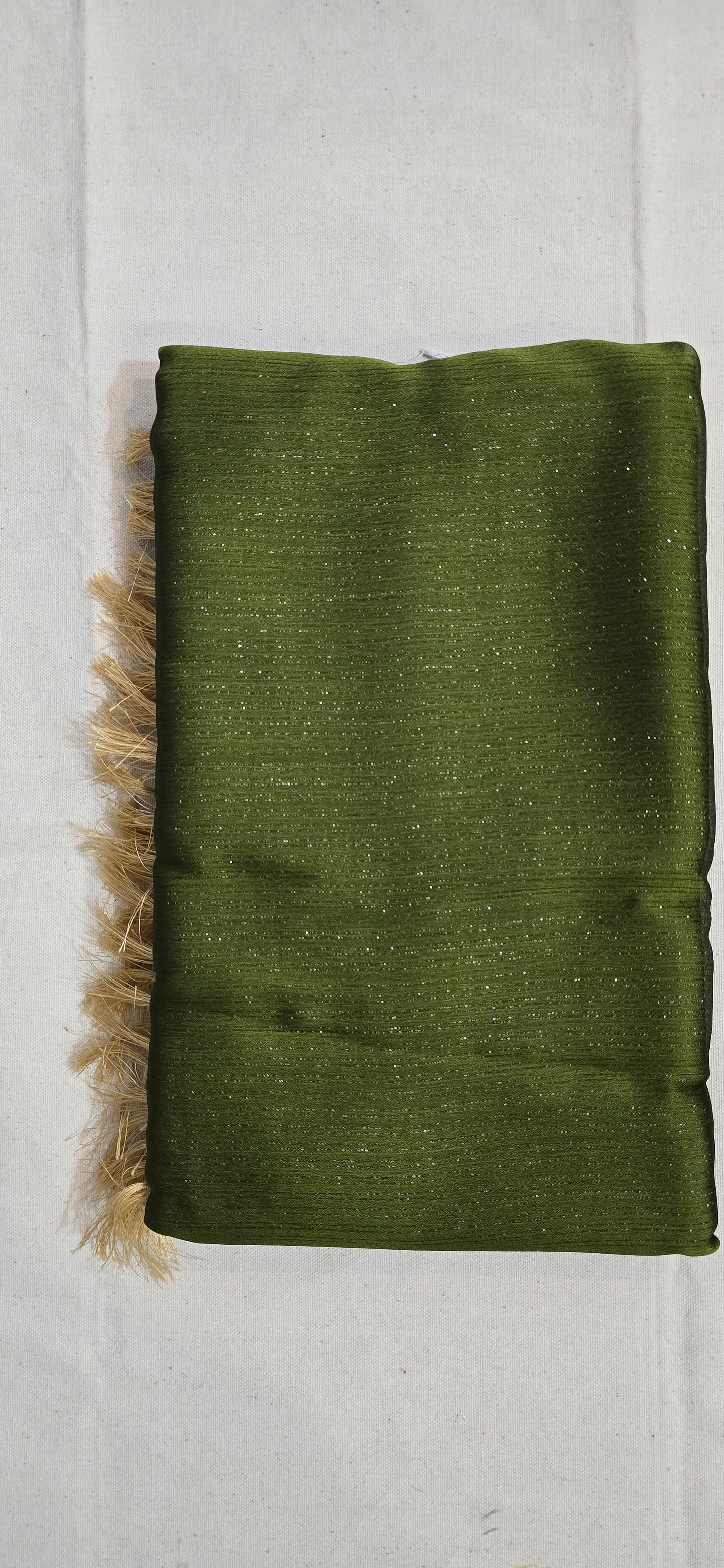 Mehendi Green georgette with magam work blouse