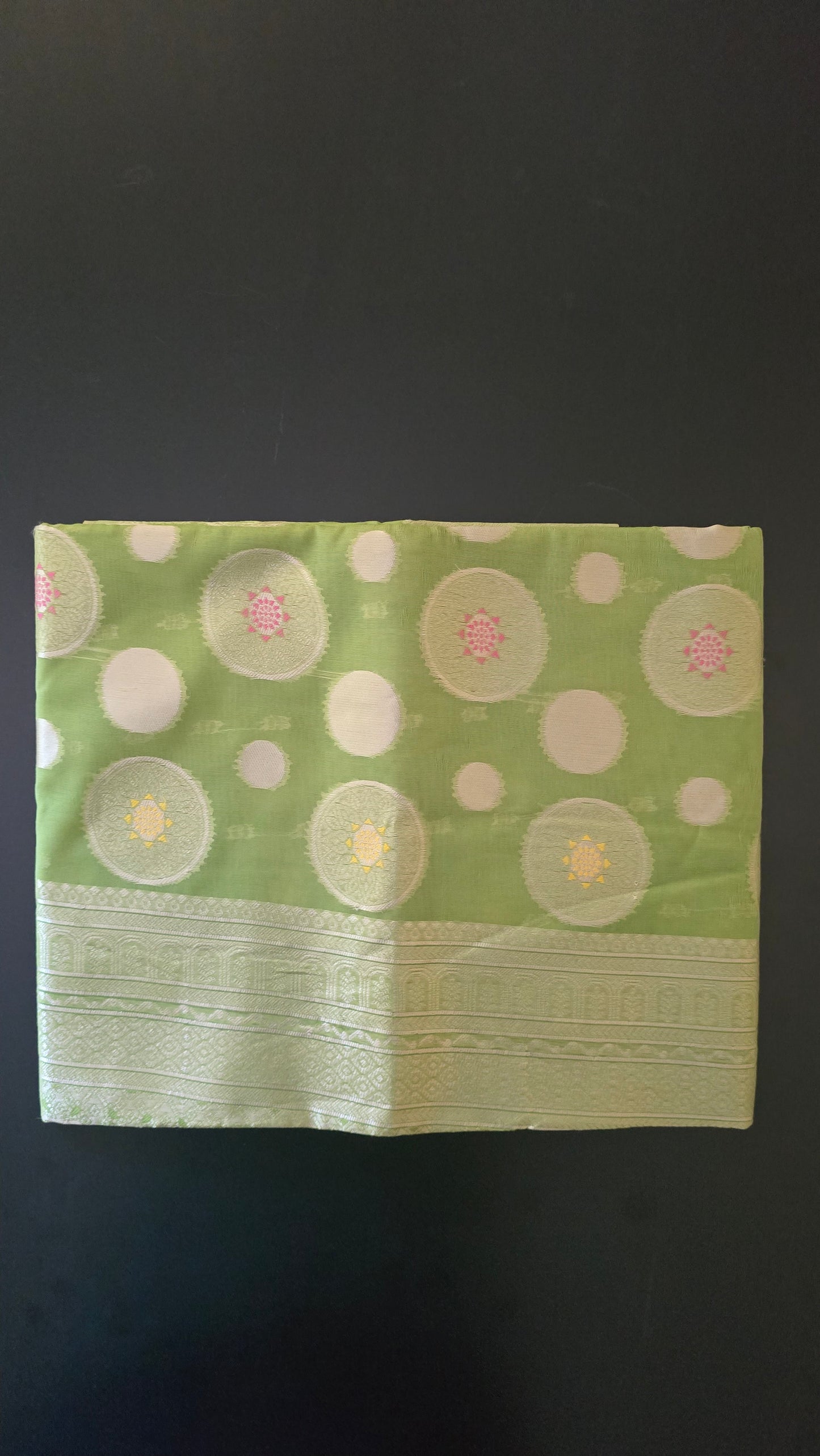 Pista Green silk Saree