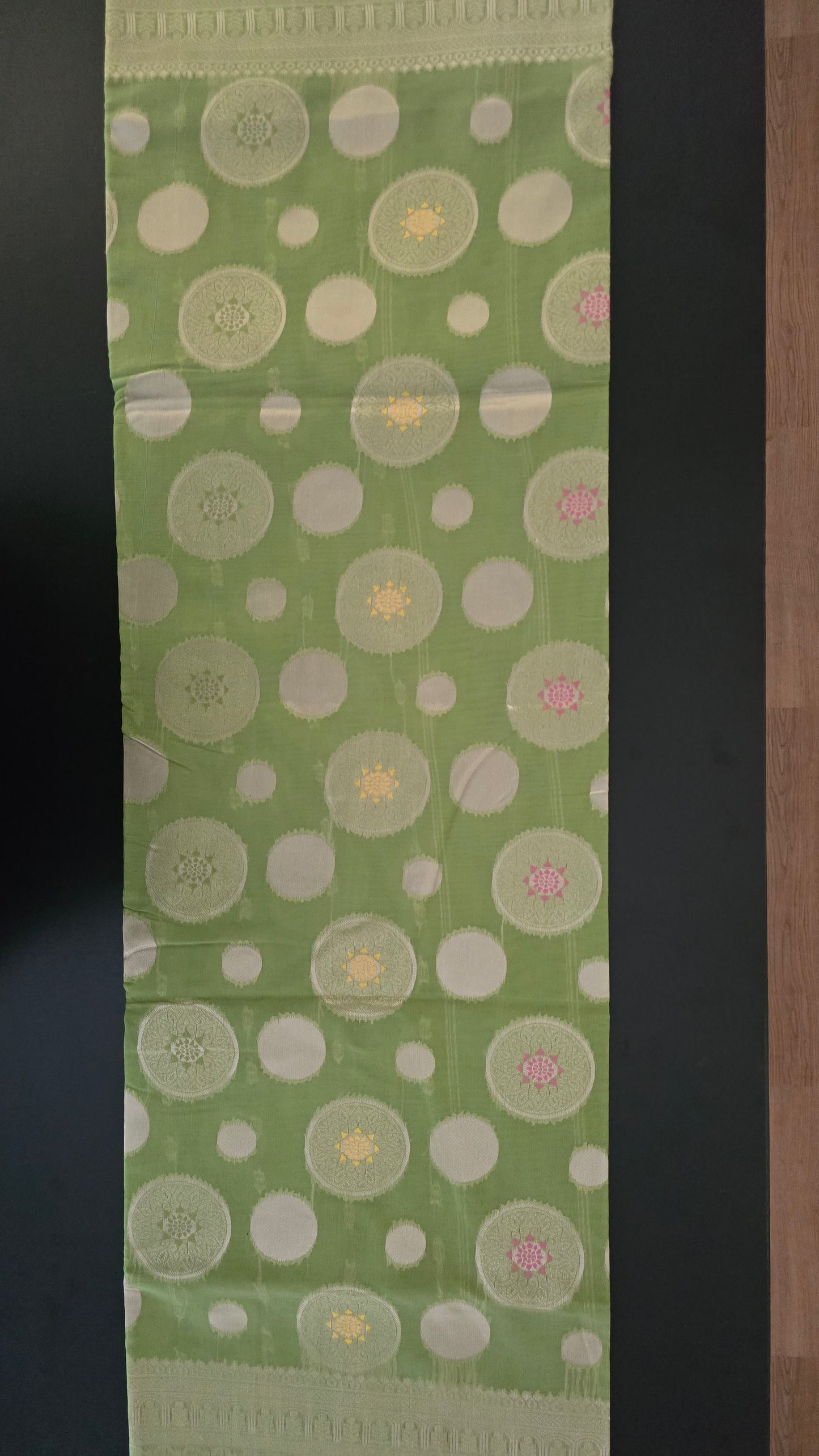 Pista Green silk Saree