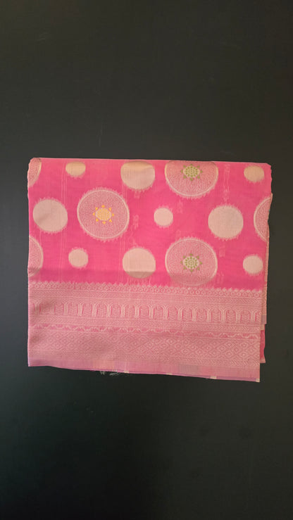 Pink Rapier silk Saree