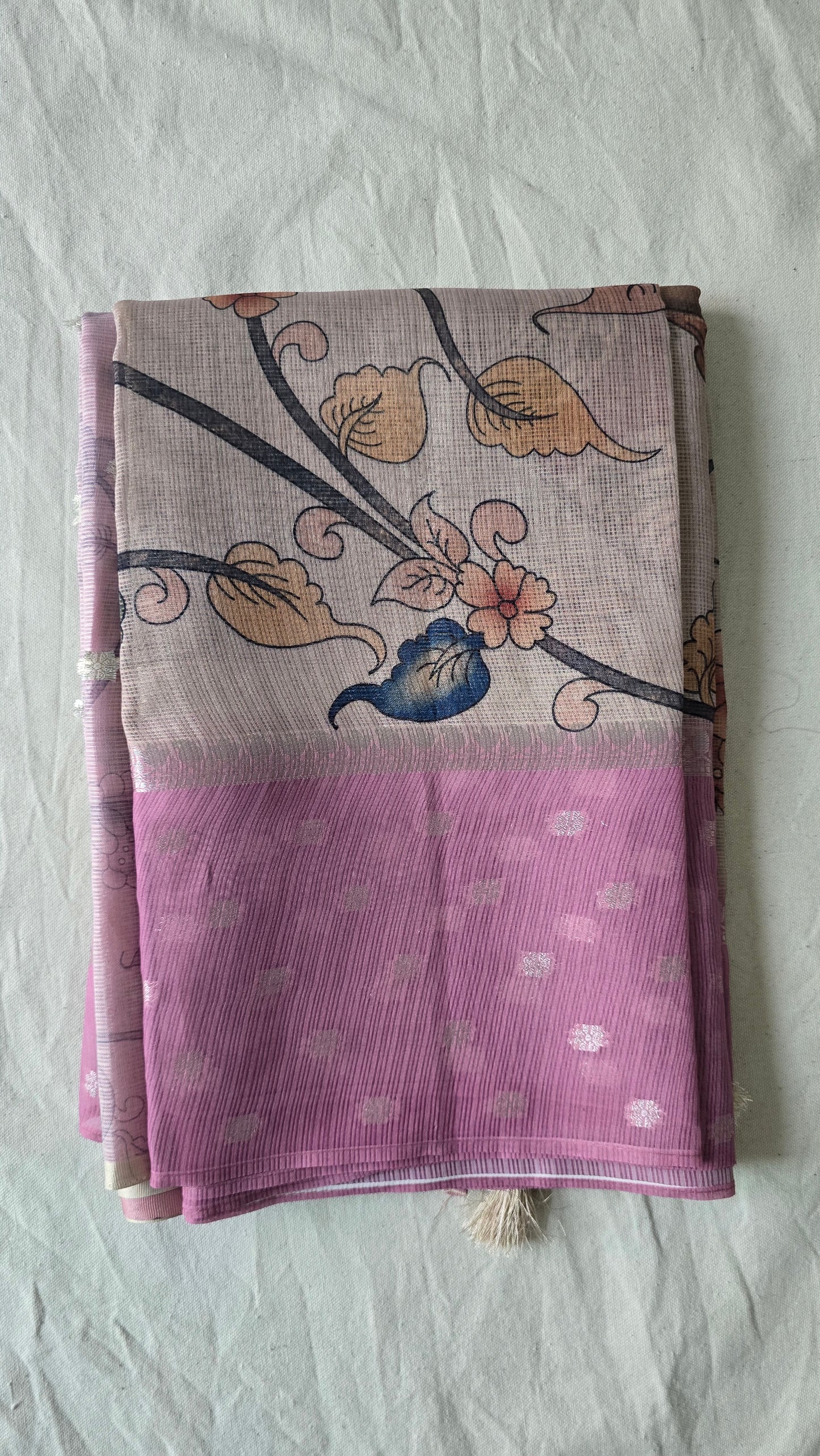 Pink Kalamkaari Saree