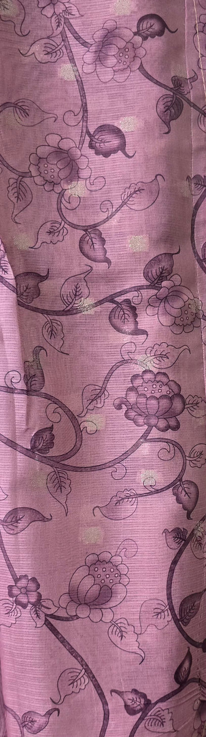 Pink Kalamkaari Saree