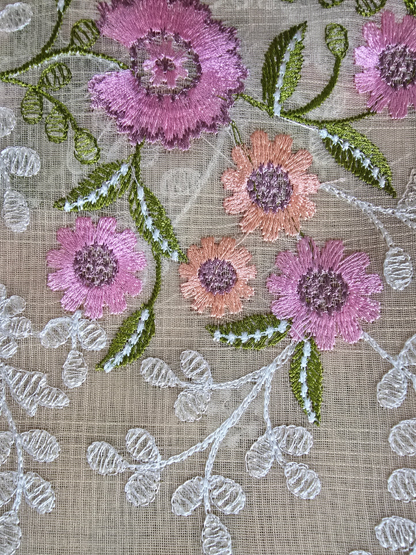 Beige  Kota Parsi Embroidery Saree