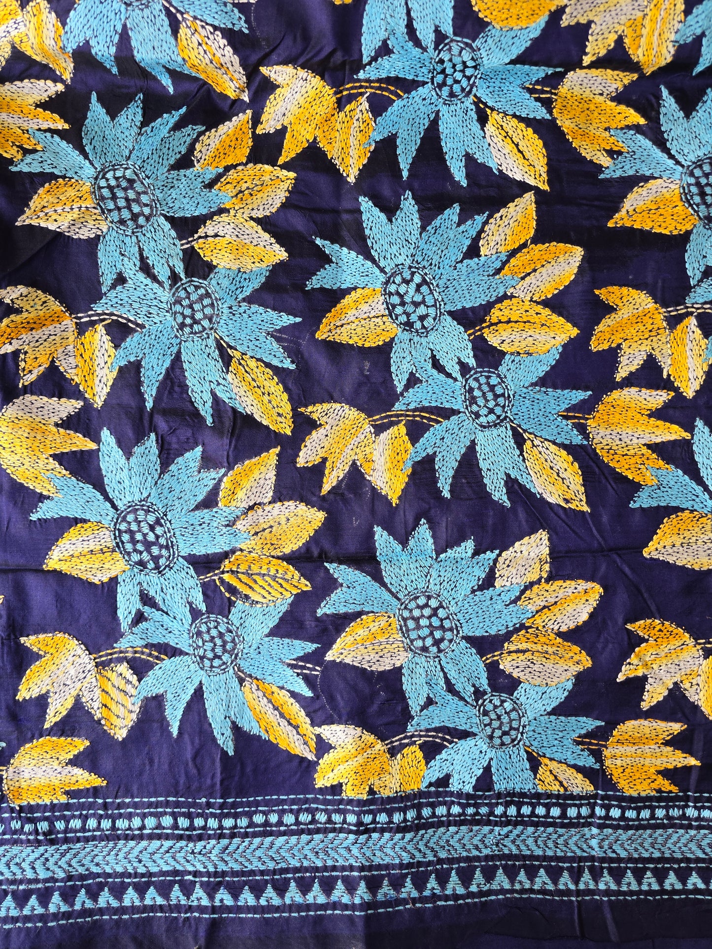 Blue Bishnupuri Silk Saree