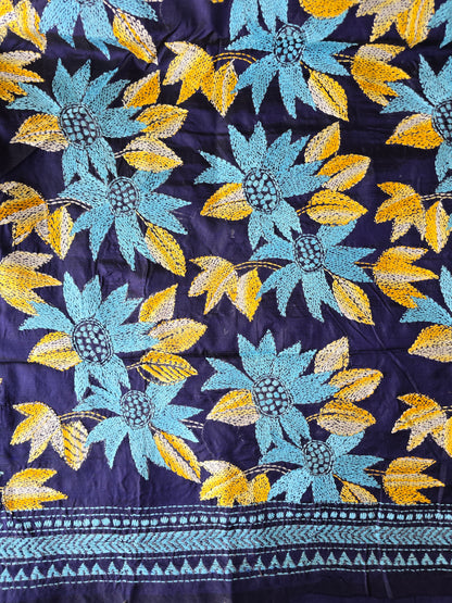 Blue Bishnupuri Silk Saree