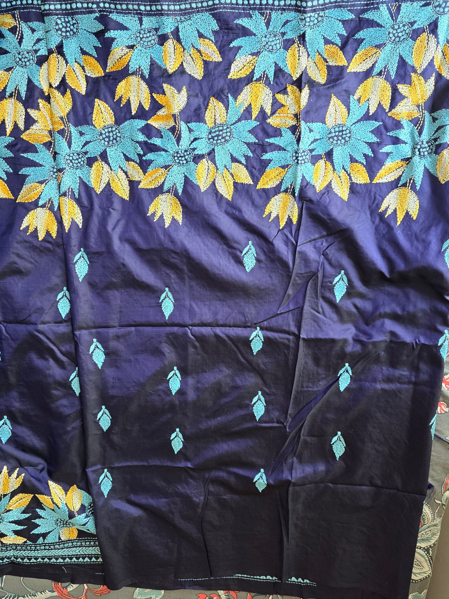 Blue Bishnupuri Silk Saree