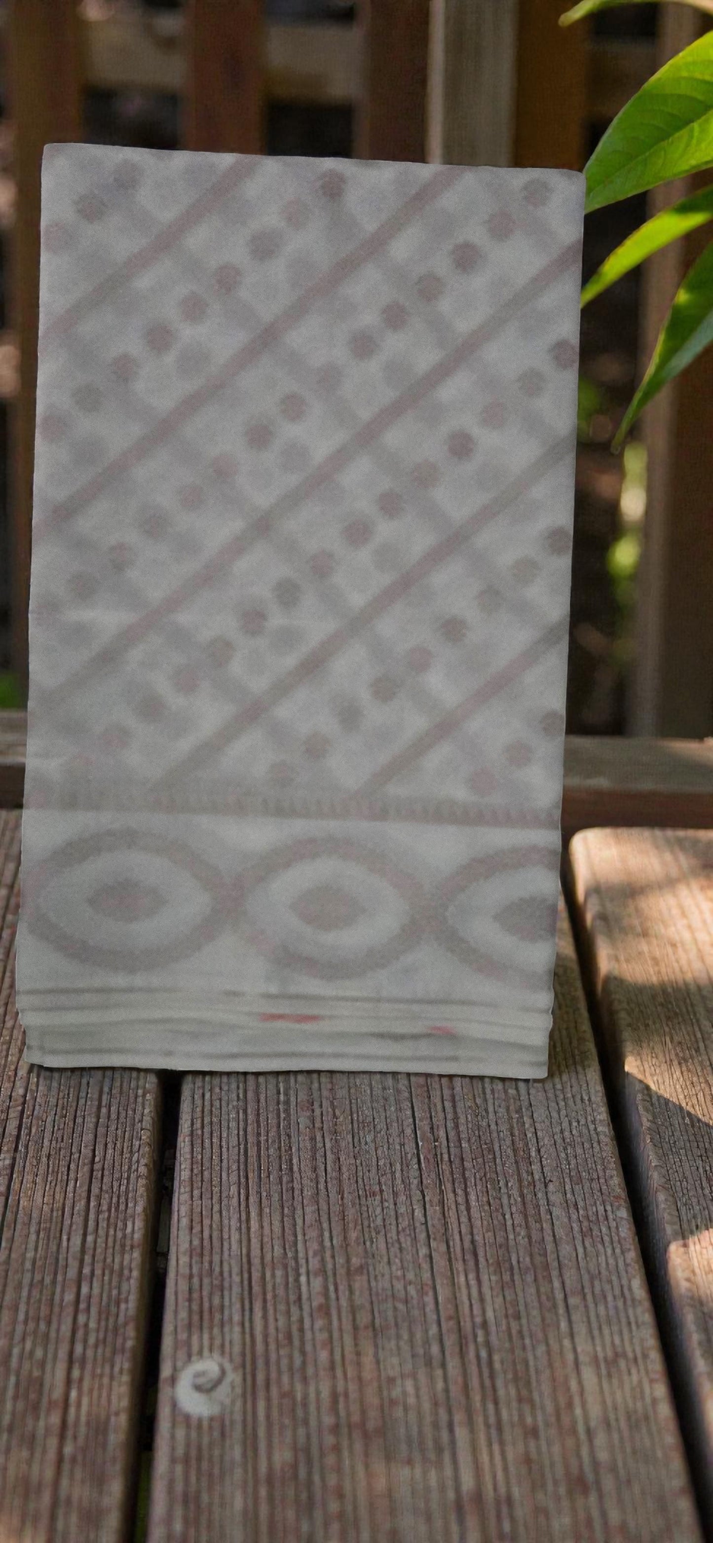 Cream Banarsi Leheriya Saree