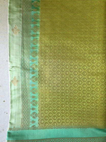 Green Pure Mashru Rangkart Saree