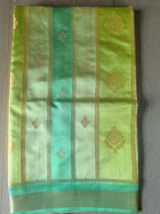 Green Pure Mashru Rangkart Saree