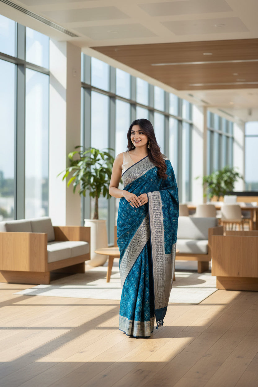 Blue Silk Saree