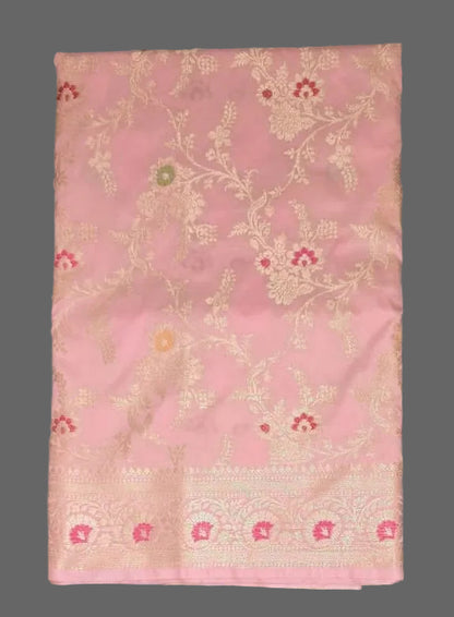 Pink Banarsi Katan Saree