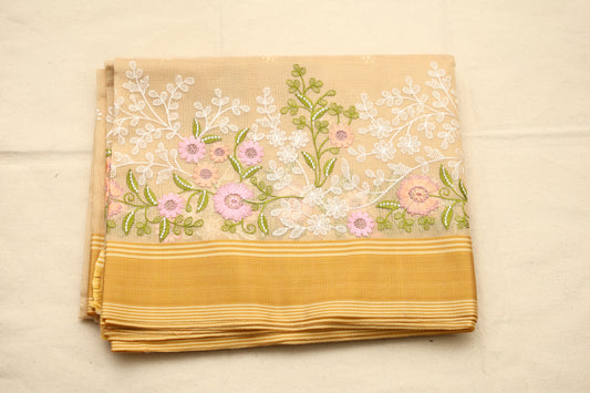 Beige  Kota Parsi Embroidery Saree