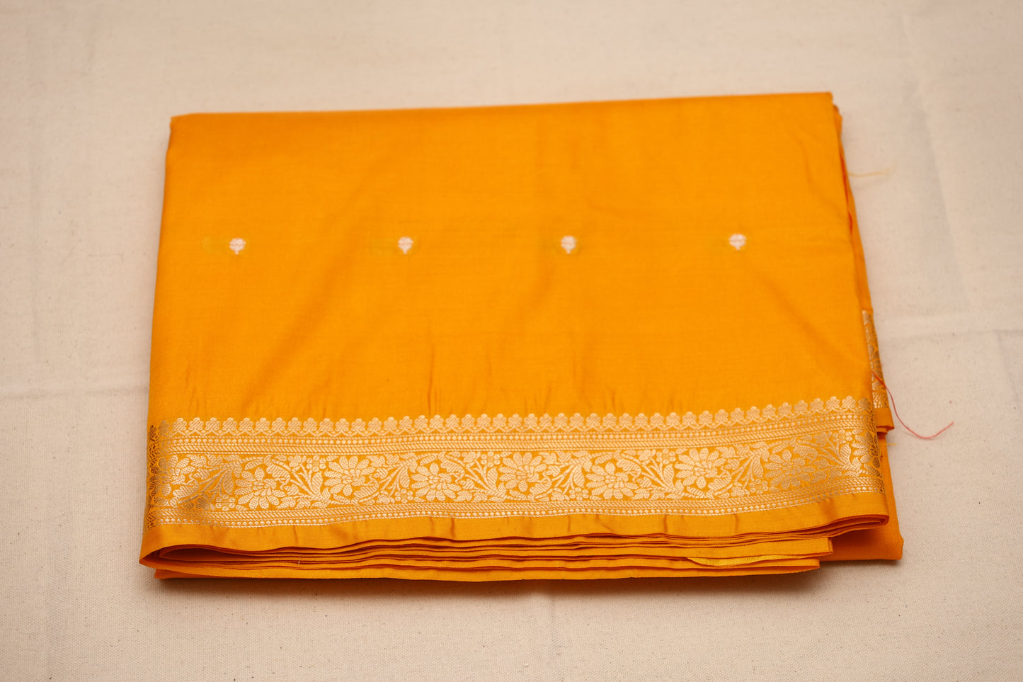 Mustard Banarsi Katan Buti Saree