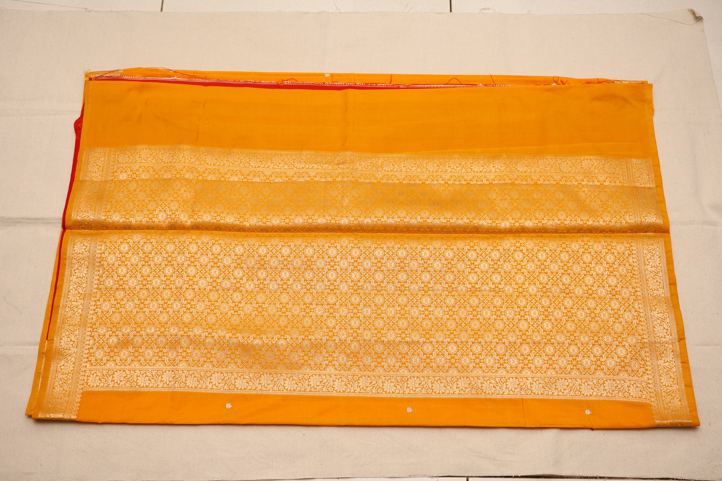 Mustard Banarsi Katan Buti Saree