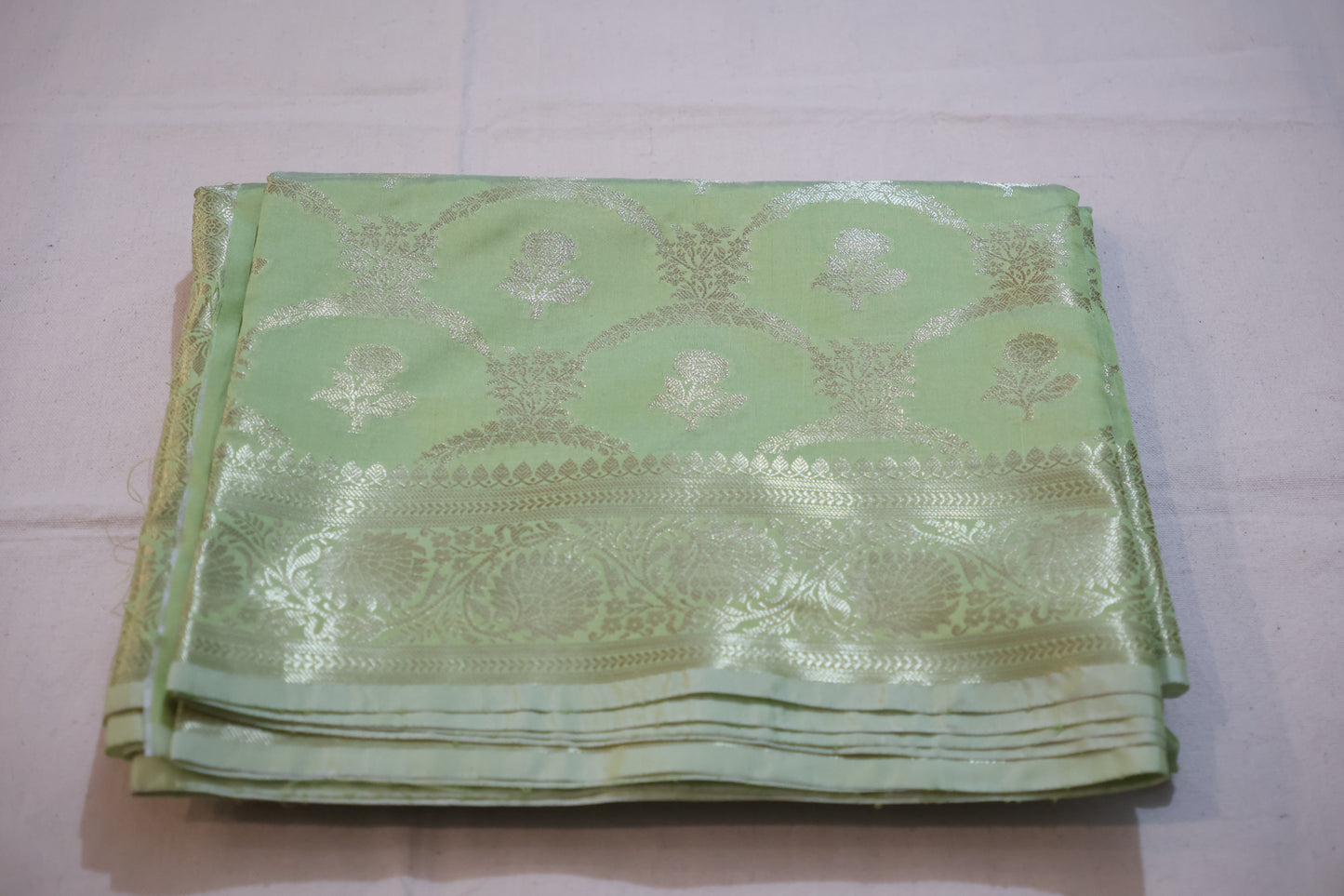 Green Banarsi Katan Silk Saree