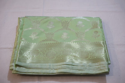 Green Banarsi Katan Silk Saree