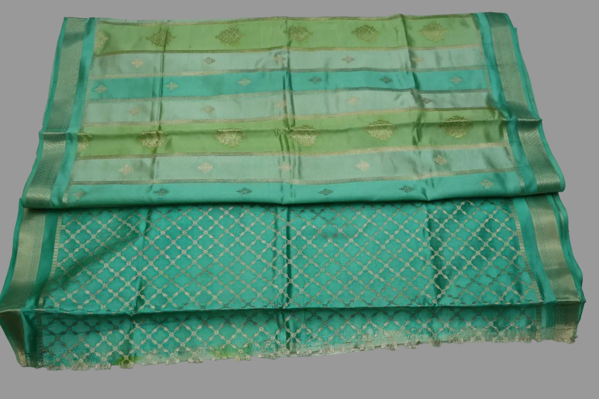 Green Pure Mashru Rangkart Saree