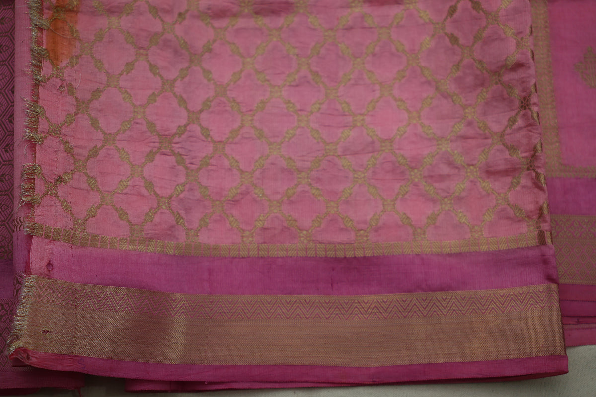 Pink Pure Mashru Rangkart Saree