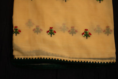 Peach anchal georgette embroidered Saree